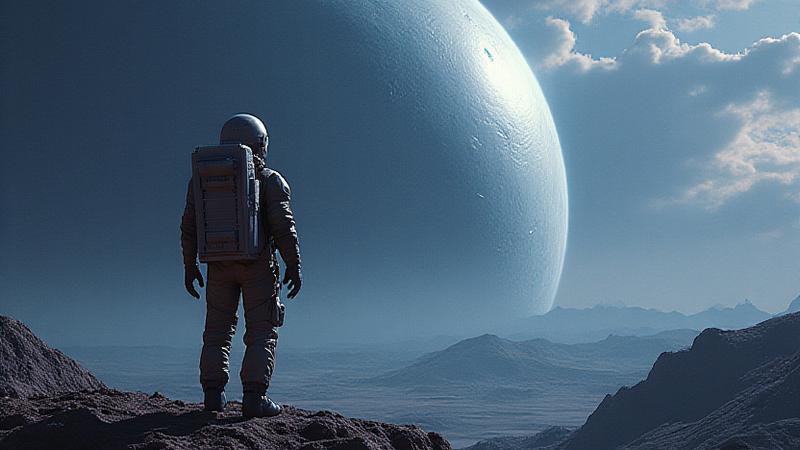 Sci-Fi Odyssey cinematic render with futuristic cityscapes and spaceships.